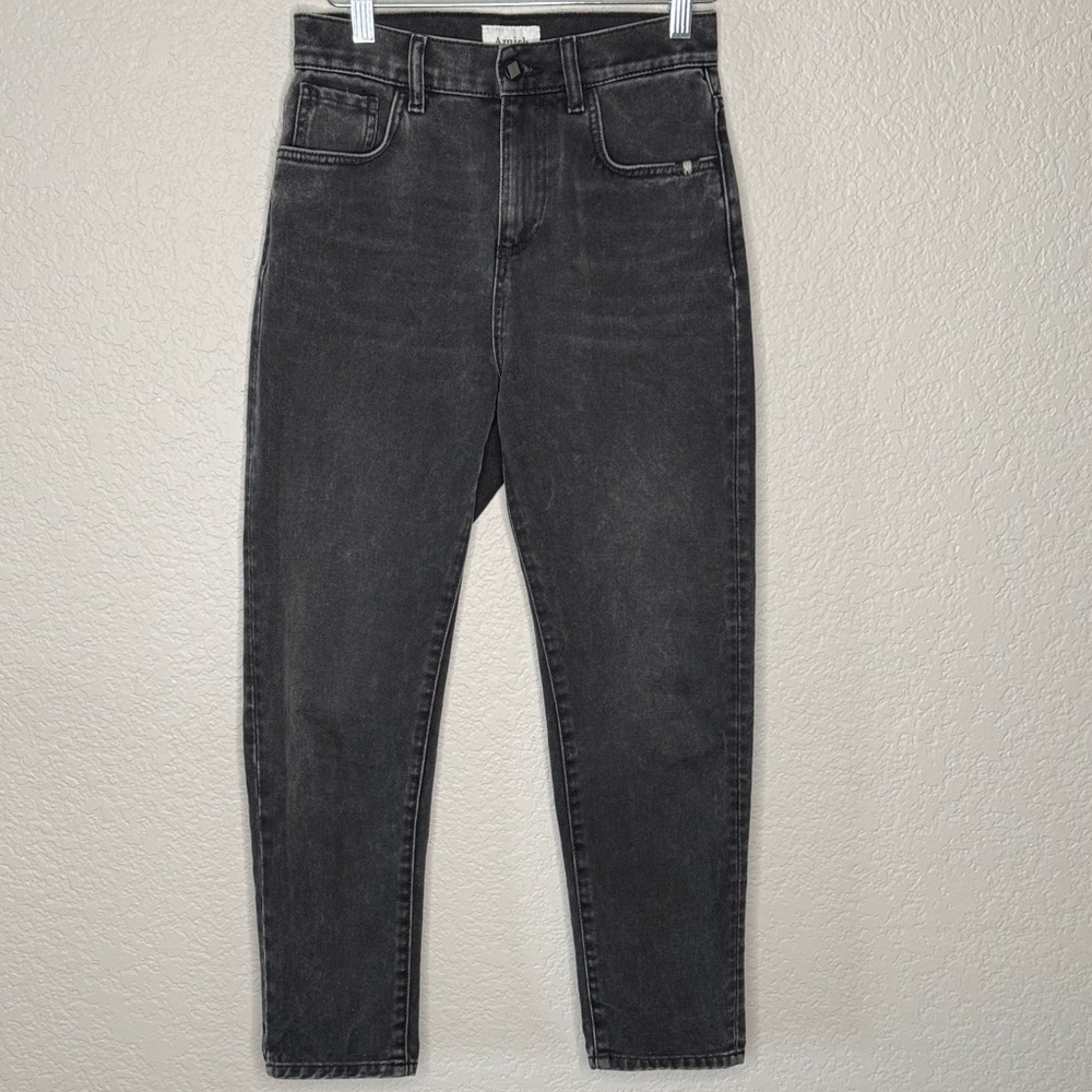NEW Amish Lizzie Black Wash Straight Leg Luxury Denim Jeans Size 25 100% cotton - Picture 3 of 9